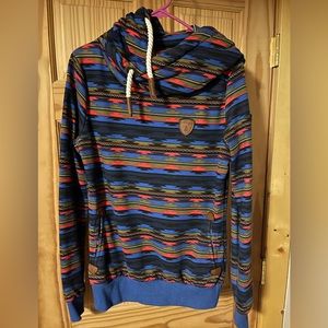 Aztec thick hooded sweatshirt size M